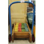 Trolley of wooden building bricks - Tri-ang Baby Walker