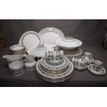 Large Royal Doulton Tapestry Pattern Dinner, Tea and Coffee Set comprising Dinner Plates, Side