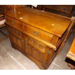 Old Charm Dresser Base with Two Carved Doors above Two Drawers 37" wide