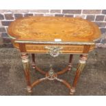 French Kings Wood and Inlaid Ladies Enclosed Dressing Table with Ormolu Mounts the open top