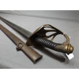 First World War French Officer's Sabre dated 1914: 1896 pattern with decorated Guard and original