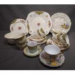 J Fryer & Son Tea Set comprising of six Cups, Saucers and Cake Plates, Large Cake Plate, Milk &