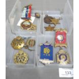 Collection of Second World War Medals and Buffalo Jewels including Two Africa Stars, Two RAF Wings