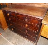 Mahogany and Cross Banded Chest of Two Over Three Graduated Drawers with Ebony and Boxwood Stringing