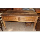 Victorian Pine Kitchen Work Table with Four Drawers 56" long x 34" wide