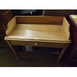 Victorian Pine Tray Top Wash Stand with Single Drawer together with Small Pine Shelves