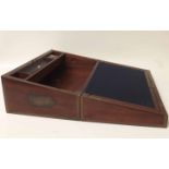 Early 19th century mahogany brass bound writing box Condition report: see terms and conditions