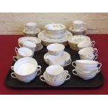 Qty Colclough tea and dinner ware and qty Wedgewood 'Lace point' ware Condition report: see terms