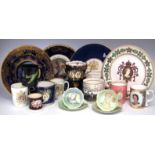 Two Paragon Patriotic Collection cups and saucers also British Royal Commemorative ware to include