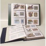 2 albums of stamps with collections of birds of birds of the world and wwf annuals Condition report: