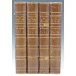 Seebohm, H., A History of British Birds 1883 - 1885, 4 volumes, maroon morocco spine, raised