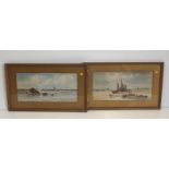 Robert Anderson - Coastal scenes, watercolour, a pair (2). Condition report: see terms and