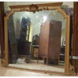 Gilt over mantel mirror. Condition report: see terms and conditions