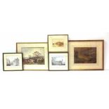 Three watercolours by A. Carruthers Gould, Henry Measham and A. Molyneux Stannard together with a