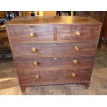 Mid 19th century mahogany chest of drawers. Condition report: see terms and conditions