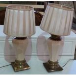 Pair of modern table lamps. Condition report: see terms and conditions