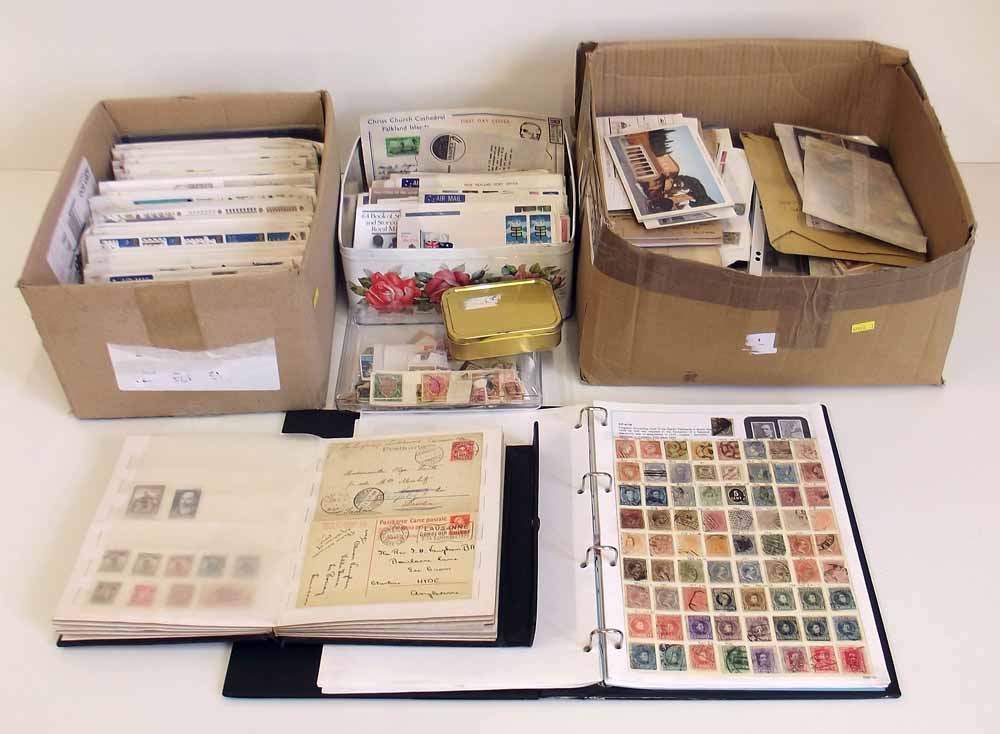 Large collection of stamps and covers in albums, stockbooks and loose. Condition report: see terms