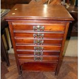 Edwardian mahogany sheet music cabinet Condition report: see terms and conditions