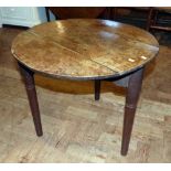 George III oak cricket style table. Condition report: see terms and conditions