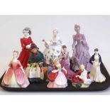 5 Royal Doulton figures 'Debbie' 'Home Again' 'Silks and Ribbons' 'Valerie' and 'Diana' (2nd), 4