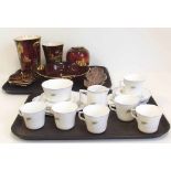 Collection of Carlton ware rouge Royal and a Windsor teaset Condition report: see terms and