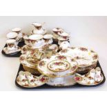 Approx 57 pieces Royal Albert 'Old Country Roses' tea and dinner ware Condition report: see terms