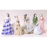 Seven Coalport ladies. Condition report: see terms and conditions