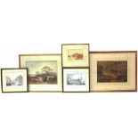 Three watercolours by A. Carruthers Gould, Henry Measham and A. Molyneux Stannard together with a