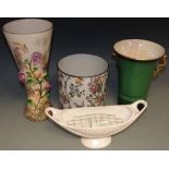 Carlton ware 'Verst Royale' vase, Royal Staffordshire pottery (Wilkinson Ltd.) jardinier, woods