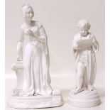 George Grainger bisque figure and one other Parian figure Condition report: see terms and