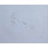 Tracey Emin (1963-), "Bird on a Branch", initialled in pencil, 2002, etching, plate size 14 x 19.