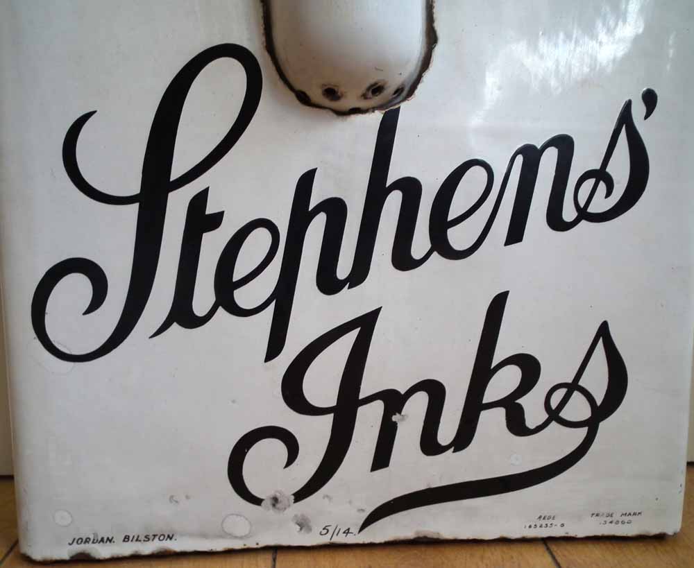 'Stephens Inks' large tin and enamel shop advertising thermometer, signed by Jordan Bilston, - Image 7 of 20