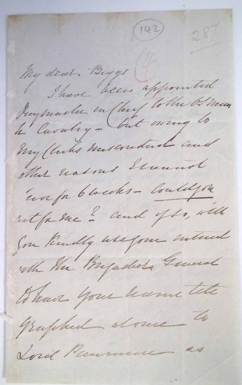 Crimean War correspondence, from 1855 - 1856 regarding the landing of horses under Major General - Image 2 of 10