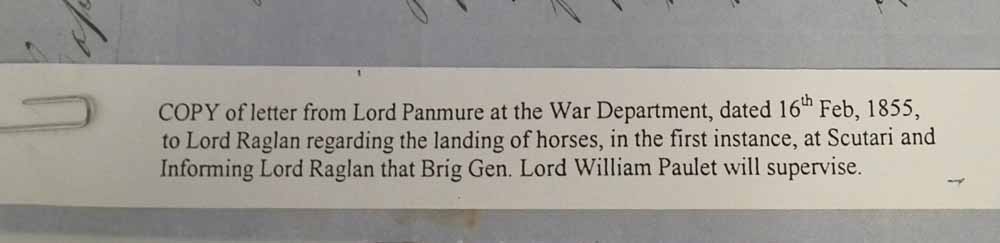 Crimean War correspondence, from 1855 - 1856 regarding the landing of horses under Major General - Image 6 of 10