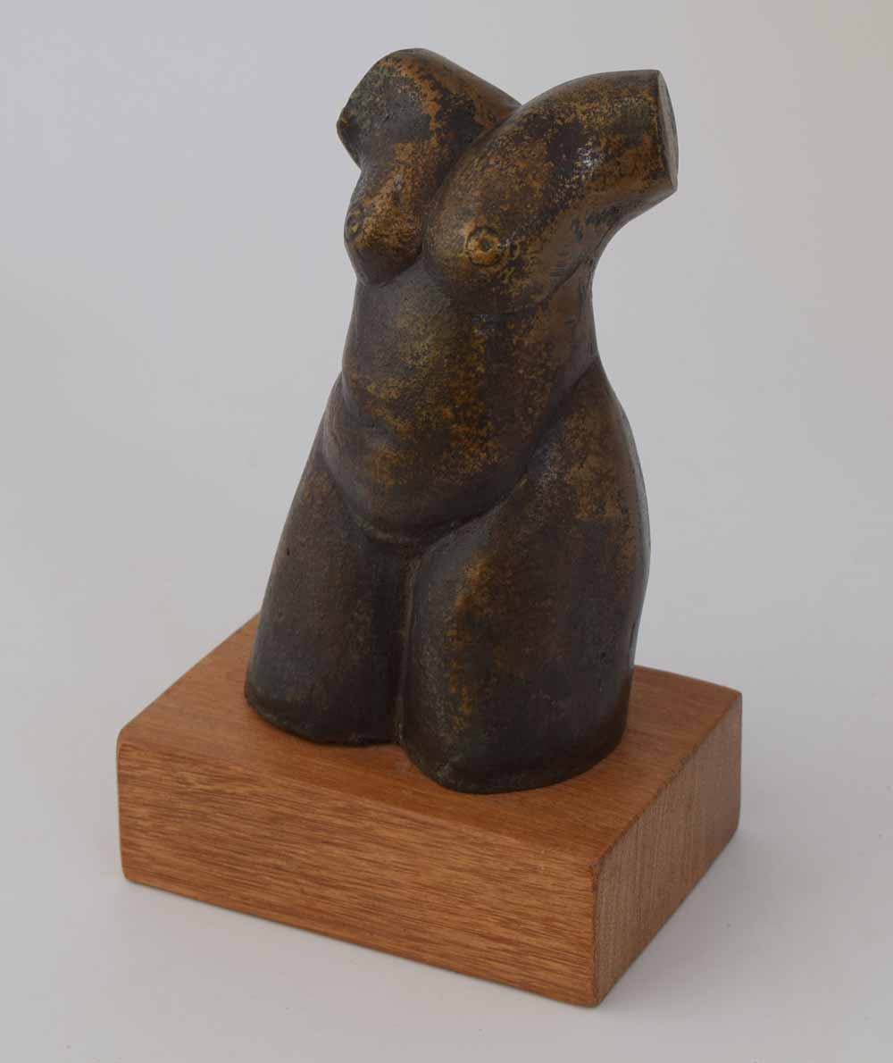Geoffrey Key (1941-), Female torso, signed and dated '81 and numbered 2/4 on the wooden plinth,