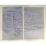 Crimean War letter, ink written 1855 dated letter by order of Lt. Col. C. Shute detailing the parade
