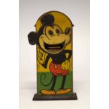 Saalheimer & Strauss Mickey Mouse "Smile Please" tin plate mechanical bank / money box, the