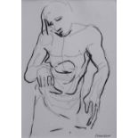 Peter Howson (1958-), Figure, signed, charcoal, 28.5 x 20cm.; 11.25 x 8in. Artists' Resale Right (