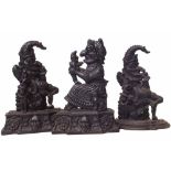 Cast iron Punch and Judy doorstops and 1 other Condition report: see terms and conditions