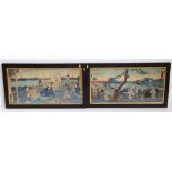 Two Japanese Meiji period woodblock prints (2) Condition report: see terms and conditions