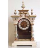 Edwardian painted 8 day mantel clock Condition report: see terms and conditions