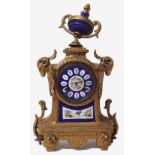 French spelter mantel clock late 19th century Condition report: see terms and conditions