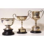 Three silver trophy cups Condition report: see terms and conditions