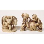 Two Japenese ivory netsukes Condition report: see terms and conditions