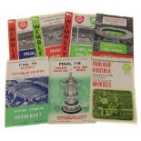 7 football programmes, England v Germany (1960), v Ireland (1965), v Hungary (1965), v Scotland (