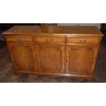 Yew wood sideboard Condition report: see terms and conditions