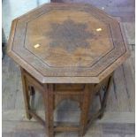 Inlaid Middle Eastern coffee table. Condition report: see terms and conditions