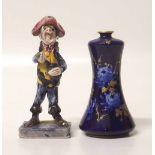 Doulton Burslem Corona ware vase and a will Young figure Condition report: see terms and conditions