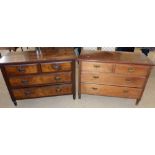 2 Edwardian chest of drawers (Furmer dressing table) Condition report: see terms and conditions