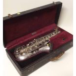 Buffet Grampon S-A 18-20 saxophone with British military broad arrow stamp and number 6584 to the
